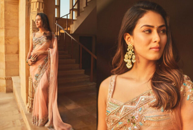 Mira Rajput exudes glam in Manish Malhotra pink saree