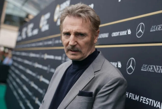 Liam Neeson recalls his first scene in ironic “Taken” as corny