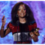 Viola Davis receives a Grammy award, completing her “EGOT.”