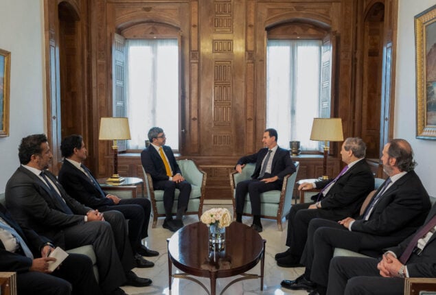 UAE foreign minister meets with Syrian president