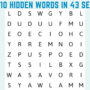 Word Search Puzzle: Spot 10 words in the image in 43 seconds
