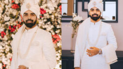 Shadab Khan dresses up for his Baraat in a White Sherwani