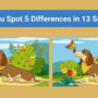 Spot The Difference: Find 5 differences between the two images