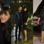 Zhalay Sarhadi Looks resplendent in a black leather skirt