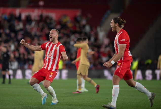 Almeria defeat Barcelona