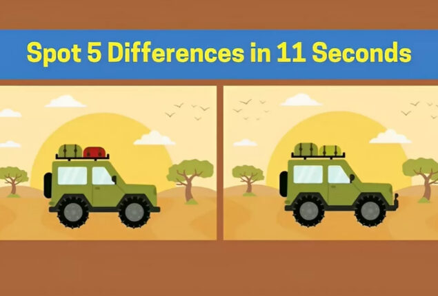 Spot The Difference: Spot 5 differences between two images in 11 seconds