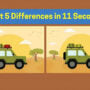 Spot The Difference: Spot 5 differences between two images in 11 seconds