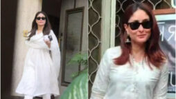 Kareena Kapoor stepped out in an all white ensemble for a shoot