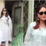 Kareena Kapoor stepped out in an all white ensemble for a shoot