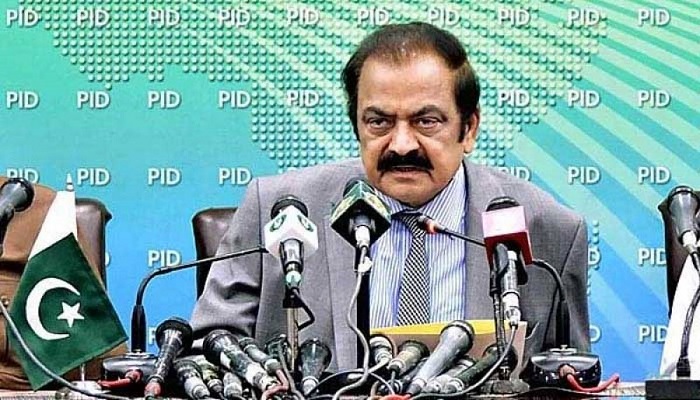 Interior Minister Rana Sanaullah