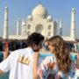 Kartik Aaryan and Kriti Sanon at Taj Mahal for “Shehzada”