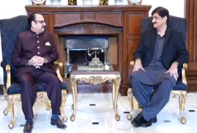 AJK PM calls on CM Sindh, expresses grief over KPO attack