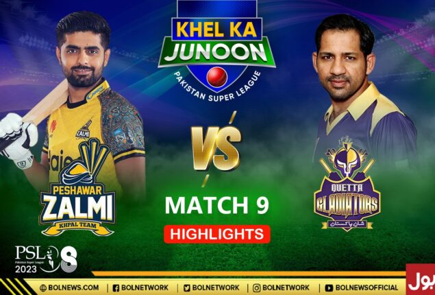 QG vs PZ Full Highlights: Quetta Gladiators vs Peshawar Zalmi Full Match Highlights | Match 9