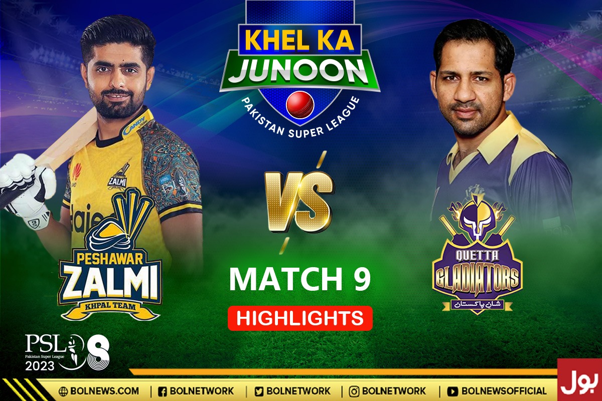 QG vs PZ Full Highlights: Quetta Gladiators vs Peshawar Zalmi Full Match Highlights | Match 9