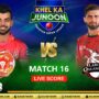 PSL 8 Live Score Update | Lahore Qalandar vs Islamabad United Live Score | LQ vs IU Match 16