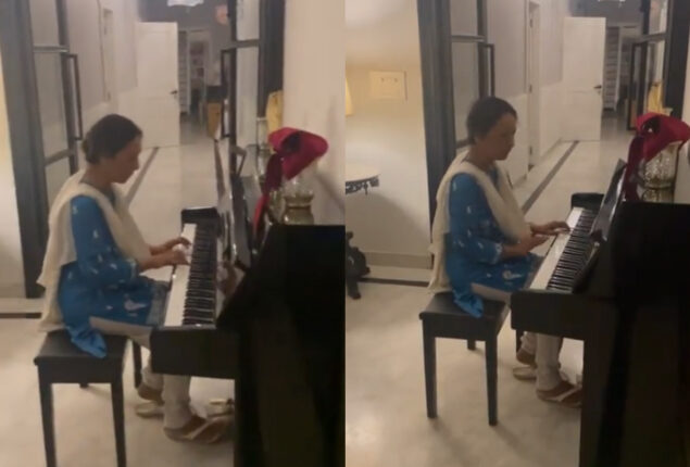 Mahua Moitra’s mother plays ‘melodious’ piano performance 