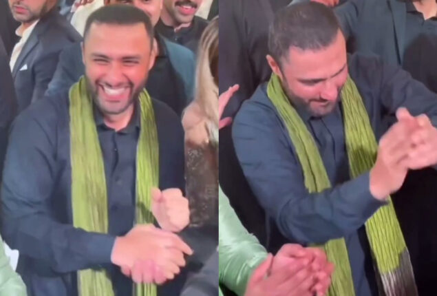 Ahmed Ali Akbar dancing his heart out at a wedding