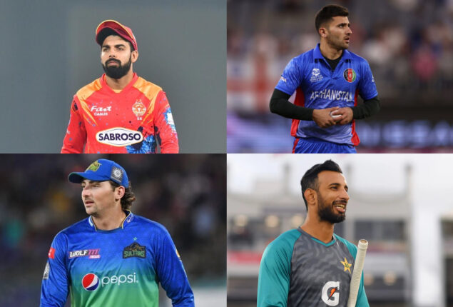 PSL 2023: PCB fines Shadab Khan, Fazalhaq Farooqi, Tim David & Shan Masood