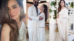 Iqra Aziz shines like a bright star in white saree