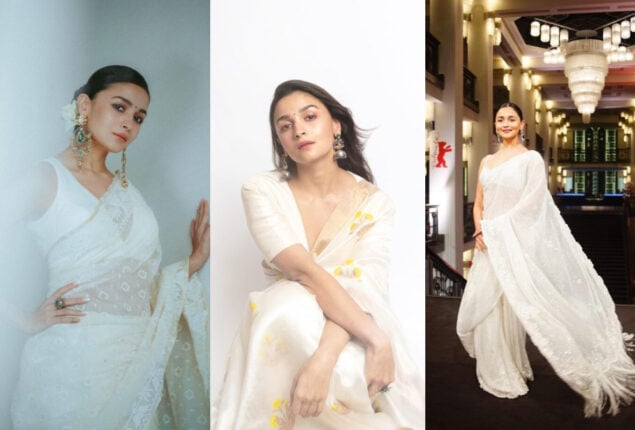 Alia Bhatt Looks Gorgeous in White Saree