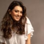 Hansika Motwani Posing in a Gorgeous White Pearl Gown