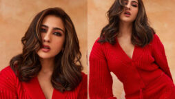Sara Ali Khan Sizzling in Red Hot Mini Skirt
