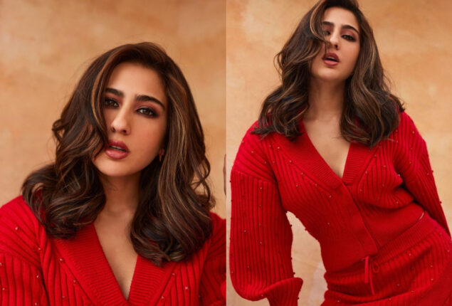 Sara Ali Khan Sizzling in Red Hot Mini Skirt