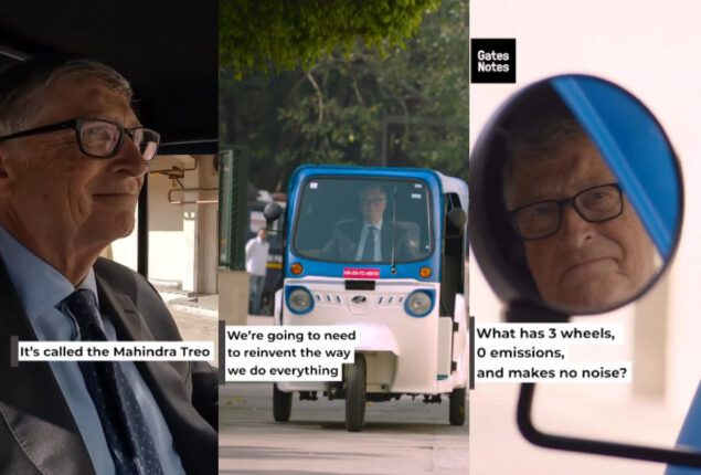 Watch: Bill Gates spotted travelling in electric auto rickshaw went viral