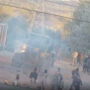Dozens detained after construction vehicle set ablaze in Atlanta