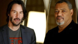 Keanu Reeves and Laurence Fishburne