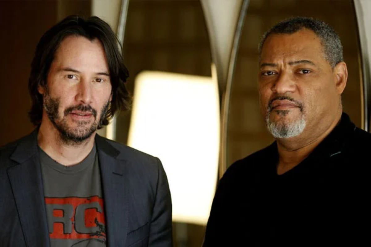 Keanu Reeves and Laurence Fishburne