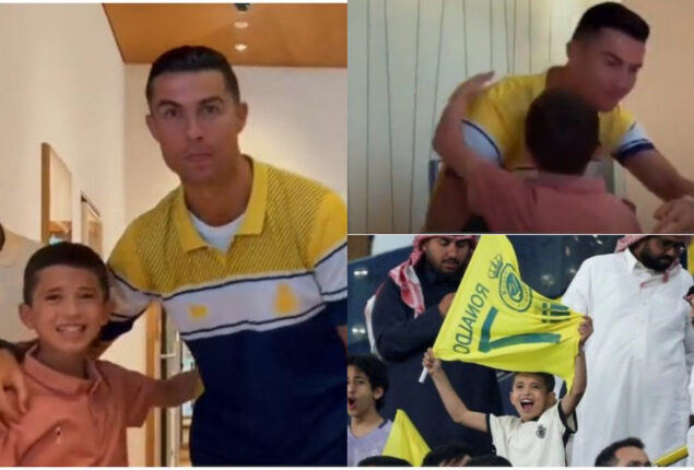 Cristiano Ronaldo hugs young Syrian boy affected by devastating earthquake