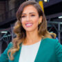 Jessica Alba Looks Fabulous in a Snake-Printed Trench Coat