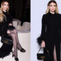 Emma Roberts Dazzling In A Black Thigh-High Slit Dress