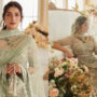 Ayeza Khan’s angelic look in pistachio green bridal gown