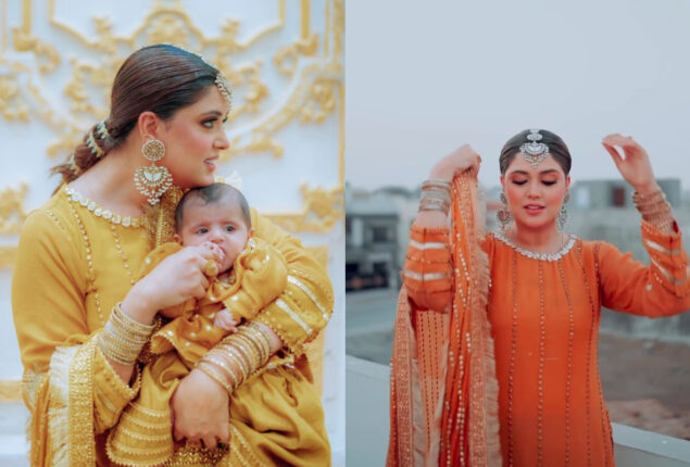 Kanwal Aftab shares new pictures with baby Aizal in yellow