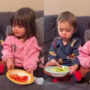 Watch viral: Mother test twins with two different fruits to see if they would share