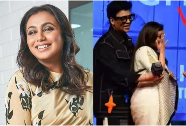 Rani Mukerji starts to cry during a promotional event for her upcoming film