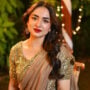 Yumna Zaidi’s Gorgeous Saree Look in Drama Tere Bin
