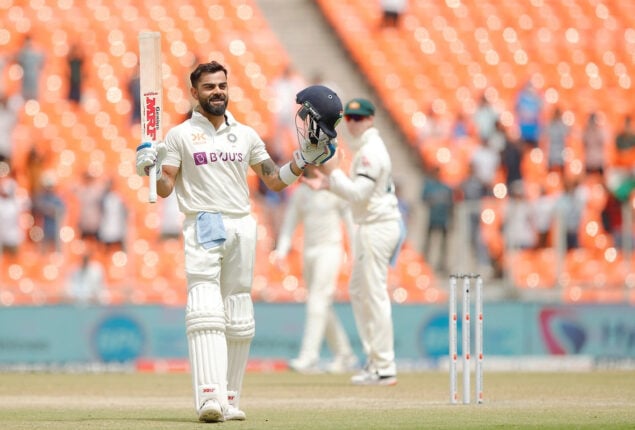 Virat Kohli brings his first Test century after long time