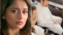 Madhuri Dixit and her husband were spotted during the actor’s mom’s funeral