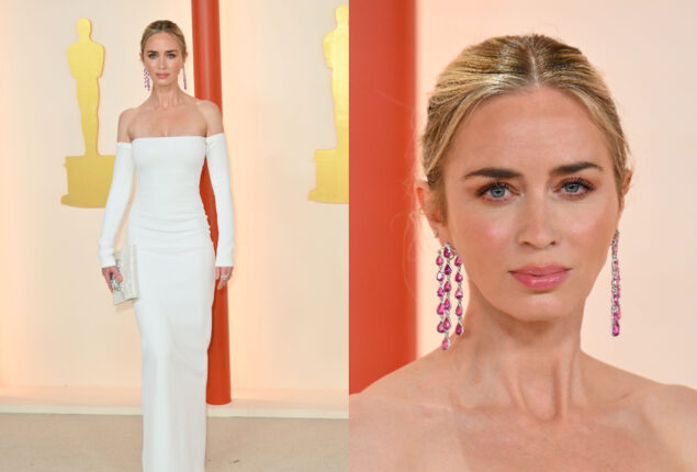 2023 Oscars: Emily Blunt dazzles in white Valentino gown