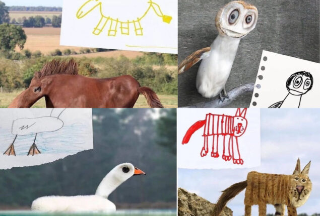 Interesting story: Man uses Photoshop to transform young children’s drawings into reality