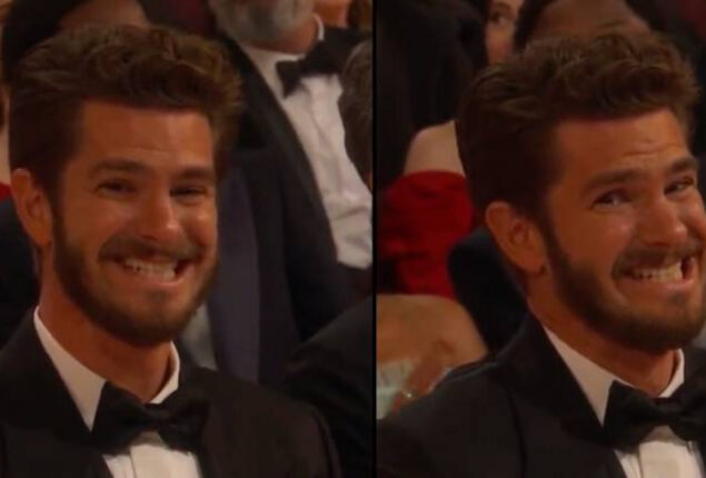 Andrew Garfield turns up as an Oscars meme