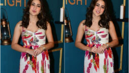 Sara Ali Khan looks stunning in a printed dress