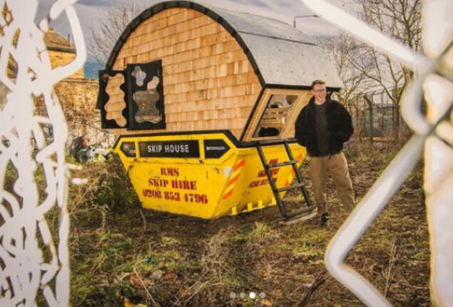 Read viral: Artist turn waste container into home in order to find affordable place