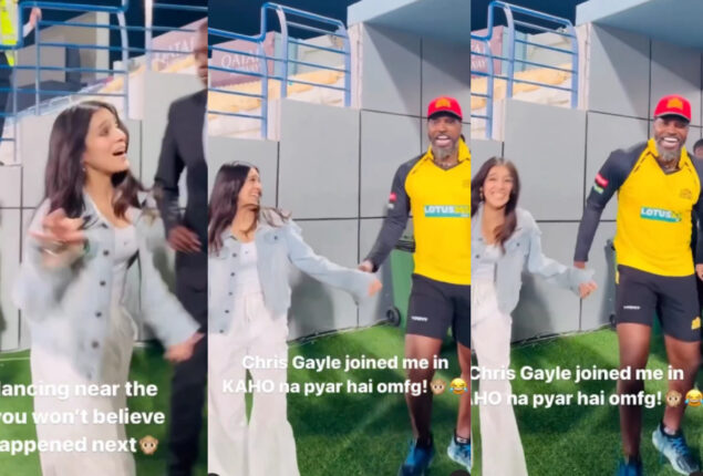 Watch viral: Girl surprised when Chris Gayle joined her during her solo dance performance