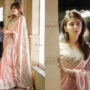 Dur-e-Fishan flaunts her killer looks in a pale pink Saree 