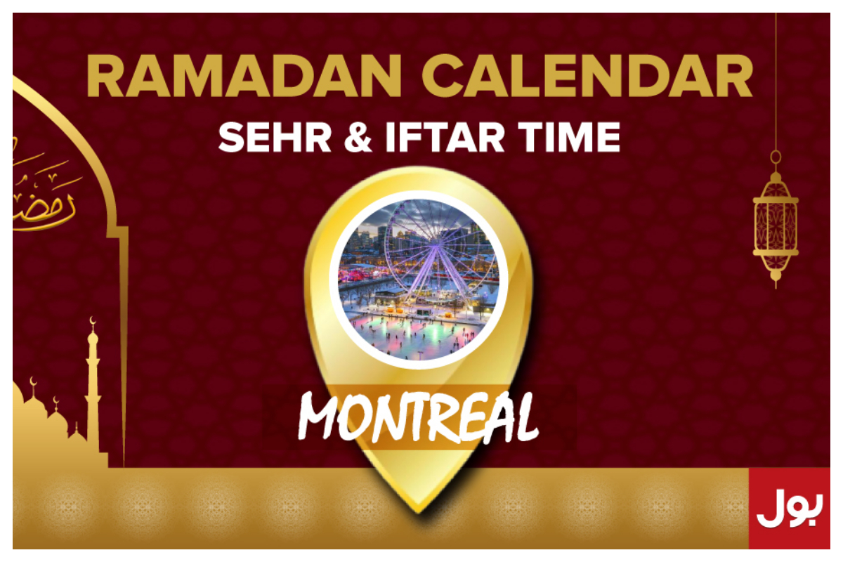 Ramadan Calendar Montreal 2023