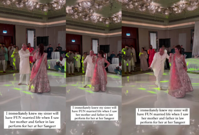 Watch: Video of bride’s in-laws dancing for her goes viral